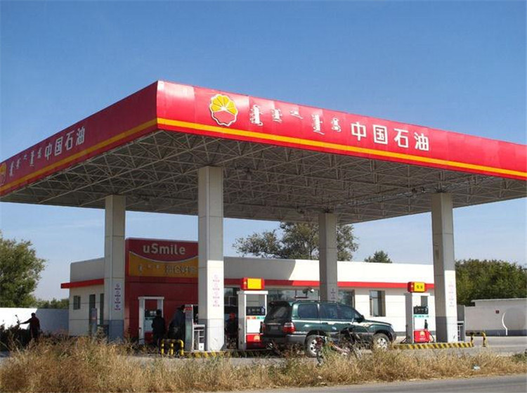 渝中加油站钢结构网架案例1